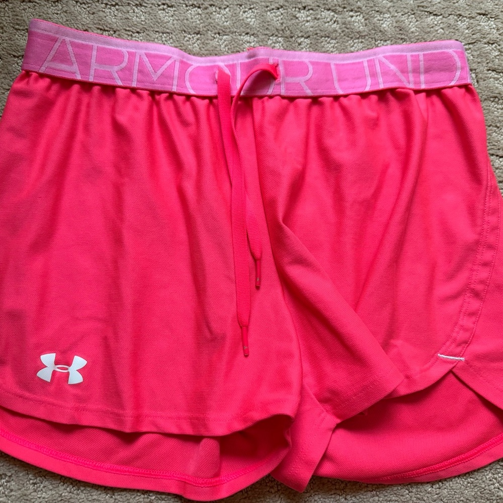 Under Armour Women's Bright Pink Athletic Shorts
